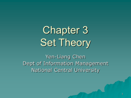 Chapter 3 Set Theory