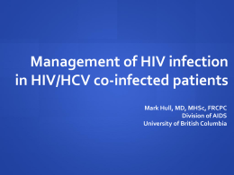 HIV-Hepatitis C Virus Co-infection: An Evolving Epidemic