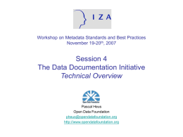 The Data Documentation Initiative
