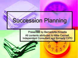 Succession Planning - University of Sussex