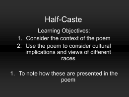 Half-Caste - Welcome To Biddick Academy