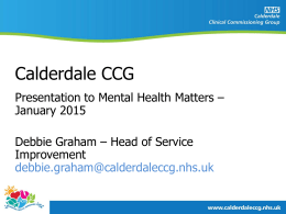 Calderdale CCG - Healthy Minds