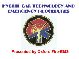 HYBRID CAR TECHNOLOGY AND EMERGENCY PROCEDURES