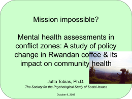 Mh impact assessment: mission impossible? - Mini