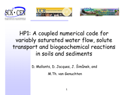 HP1: A coupled numerical code for varaibly saturated water