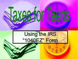 Taxes for Teens