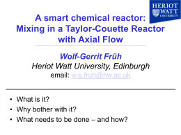 A smart chemical reactor: Mixing in a Taylor