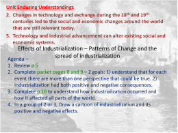 Effects of Industrialization – Patterns of Change and the