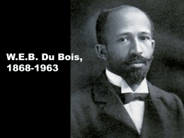 W.E.B. Du Bois, Strivings of the Negro People (1887)