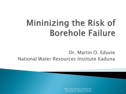 BOREHOLE RECORDS AND COMPLETION REPORTS