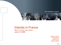 Intentia - HEC Paris