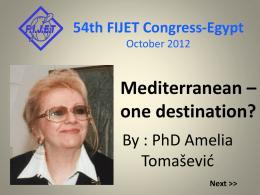 Mediterranean – one destination?