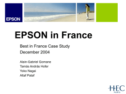 Epson 2005 - HEC Paris