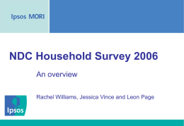 NDC Household Survey 2004/5 - Sheffield Hallam University