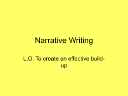 Narrative Writing - Haslingden Primary School
