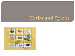 Herbs and Spices - Buncombe County Schools System