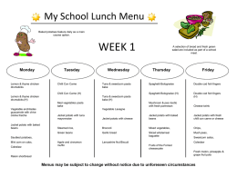 My School Lunch Menu - Chorlton Park Primary School
