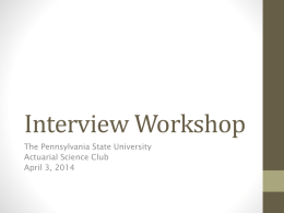 Resume Workshop - Index of Student Organizations @ Penn State