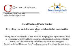 Social Media and Public Housing
