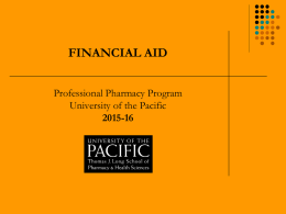 FINANCIAL AID - University of the Pacific