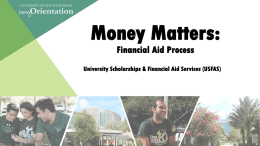 Money Matters: Financial Aid Process