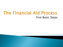 The Financial Aid Process