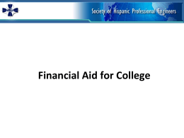Financial Aid for College - Welcome to SHPE Foundation