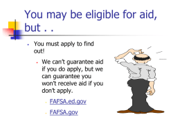 Financial Aid 101 - Fairfield Area School District