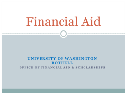 Financial Aid - University of Washington Bothell