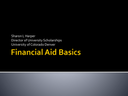 Financial Aid Basics