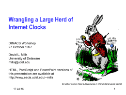Wrangling a Large Herd of Internet Clocks