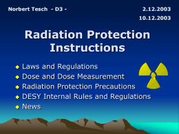 Radiation Protection Instruction