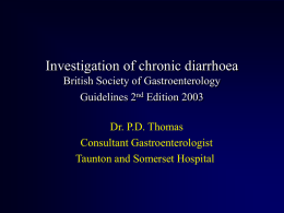 Investigation of chronic diarrhoea