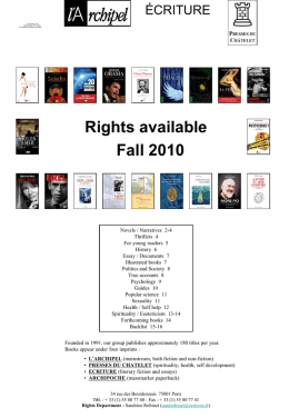 Rights available Fall 2010