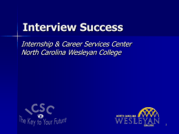 Interview Skills & Attire - North Carolina Wesleyan College