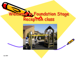 Welcome to Foundation Stage Reception Class