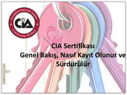 CIA overview how to register and maintain