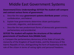 Middle East Government Systems