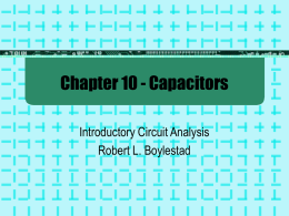 Chapter 10 - Capacitors