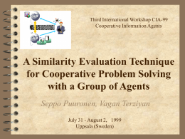 A Similarity Evaluation Technique for Cooperative Problem