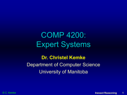 74.420 Expert Systems - University of Manitoba