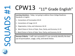CPW 11th Grade English - Reagan IB High School / Overview