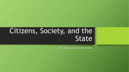 Citizens, Society, and the State