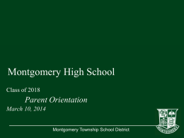 TYPE YOUR TITLE HERE - Montgomery Township School District
