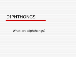 DIPHTHONGS - ESL Teachers Board