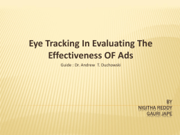 Eye Tracking In Evaluating The Effectiveness OF Ads