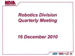 Robotics Division - National Defense Industrial Association