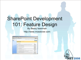Features&hellip;What is a feature in Sharepoint 2007?