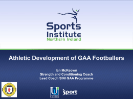 Athletic Development of GAA Players