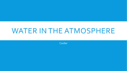 Water in the atmosphere - Somerset Academy North Las Vegas
